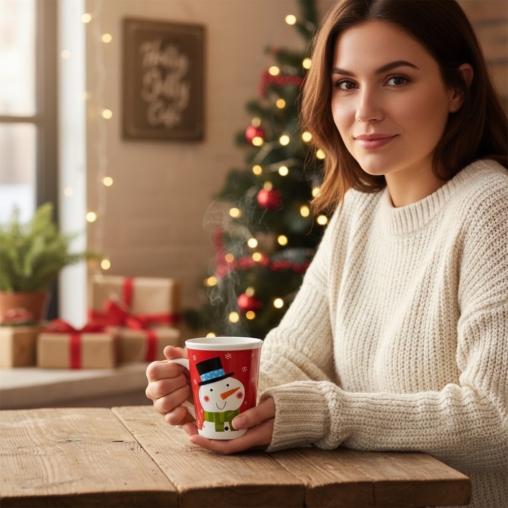 Snowman‎ Mug 15oz Holiday Christmas Ceramic Mug